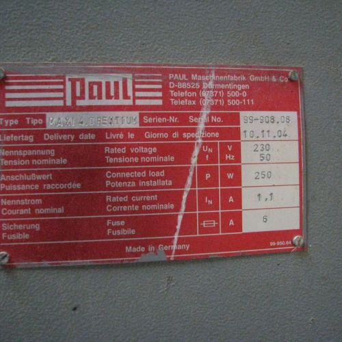 Линия оптимизации (оптимизационный торцовочный станок) серия 11, производитель PAUL Maschinenfabrik GmbH & Co. KG (Германия), 2004 г.в. (повторные торги)